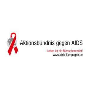 Aktionsbündnis gegen AIDS Leben ist ein Menschenrecht AIDS-Kampagne Logo