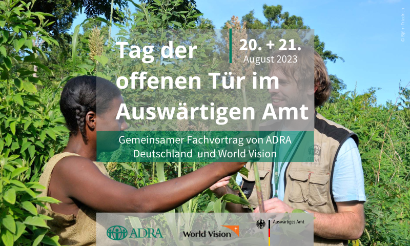 Tag der offenen Tür am Auswärtigen Amt: Gemeinsamer Fachvortrag von ADRA Deutschland und World Vision am 20-21 August 2023