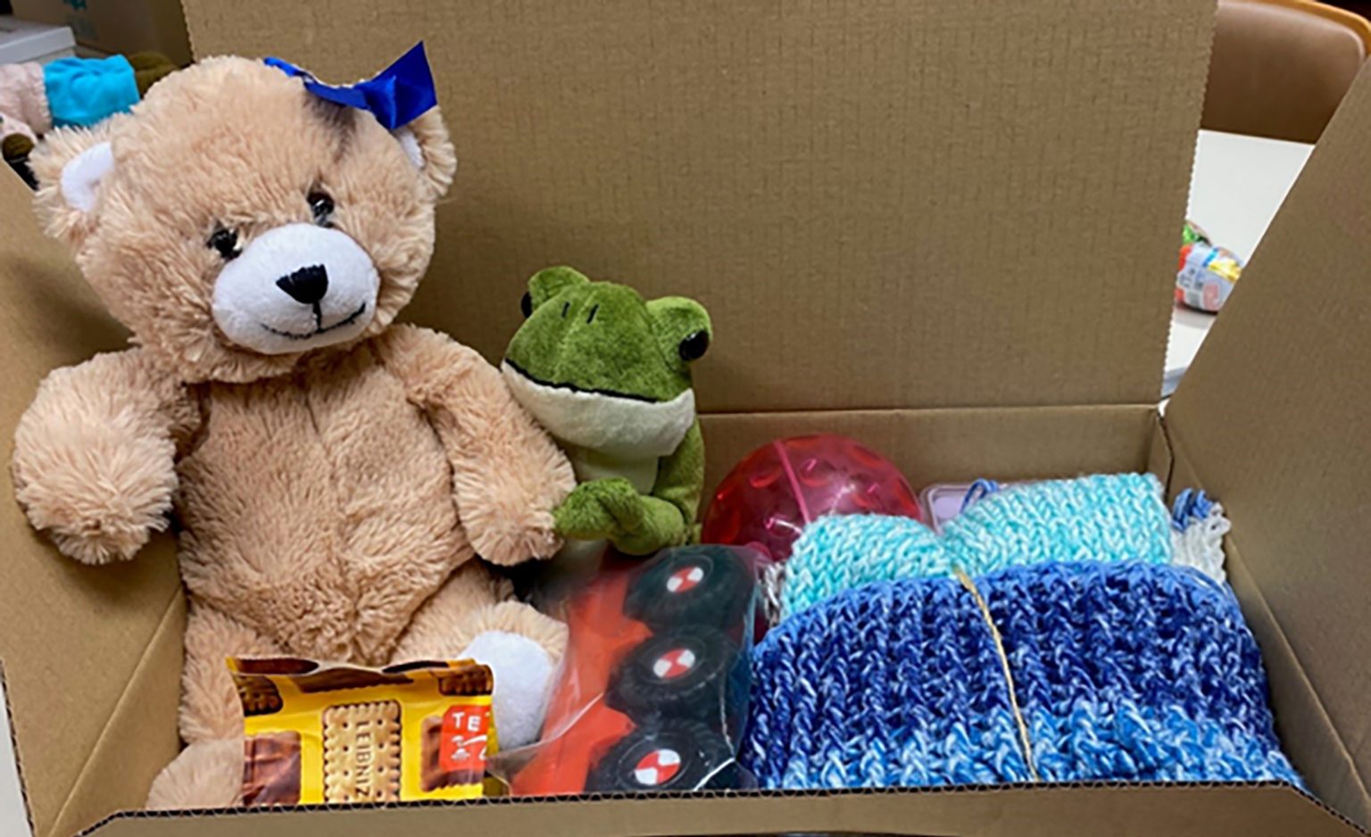 Ein gepacktes Paket für Zielländer wie hier in Bosnien-Herzegowina.