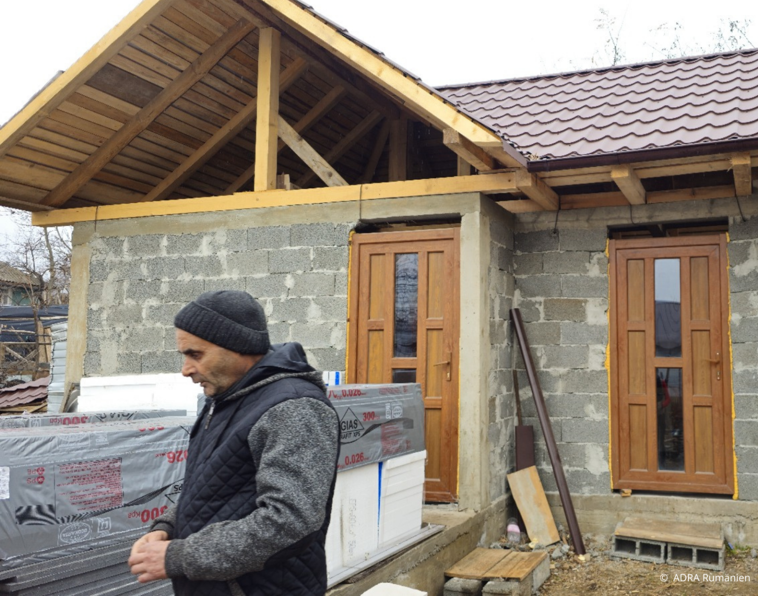 Von der Flut zerstörte Häuser werden neu aufgebaut. FOTO ADRA Rumänien