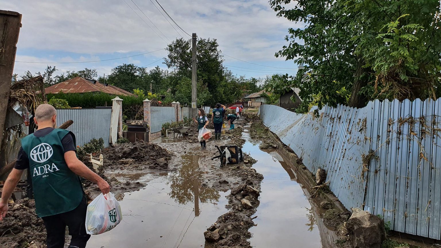 Verwüstung nach der Hochwasserflut. FOTO ADRA Rumänien