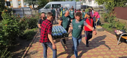 Anlieferung und Verteilung von Hilfsgütern. FOTO ADRA Rumänien