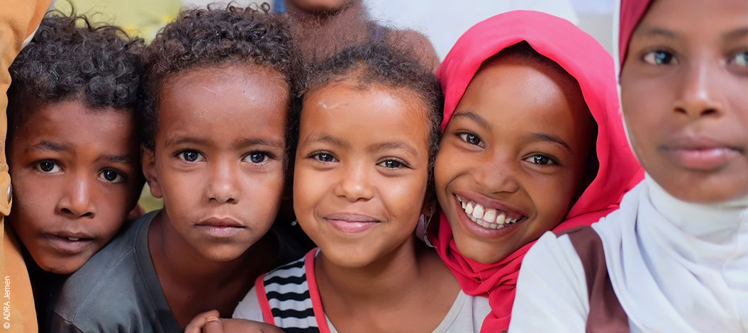 Lächelnde Kindergesichter im Jemen | Copyright: ADRA Jemen
