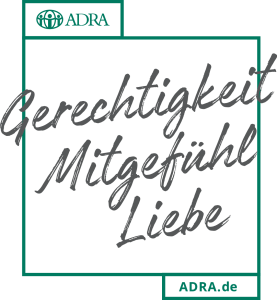 ADRA-Slogan: Gerechtigkeit, Mitgefühl, Liebe