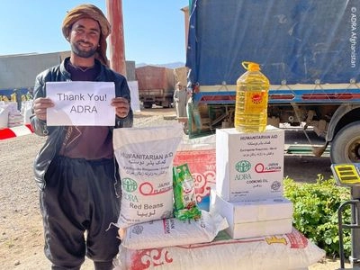 Lebensmittelpaket nach einer Katastrophe