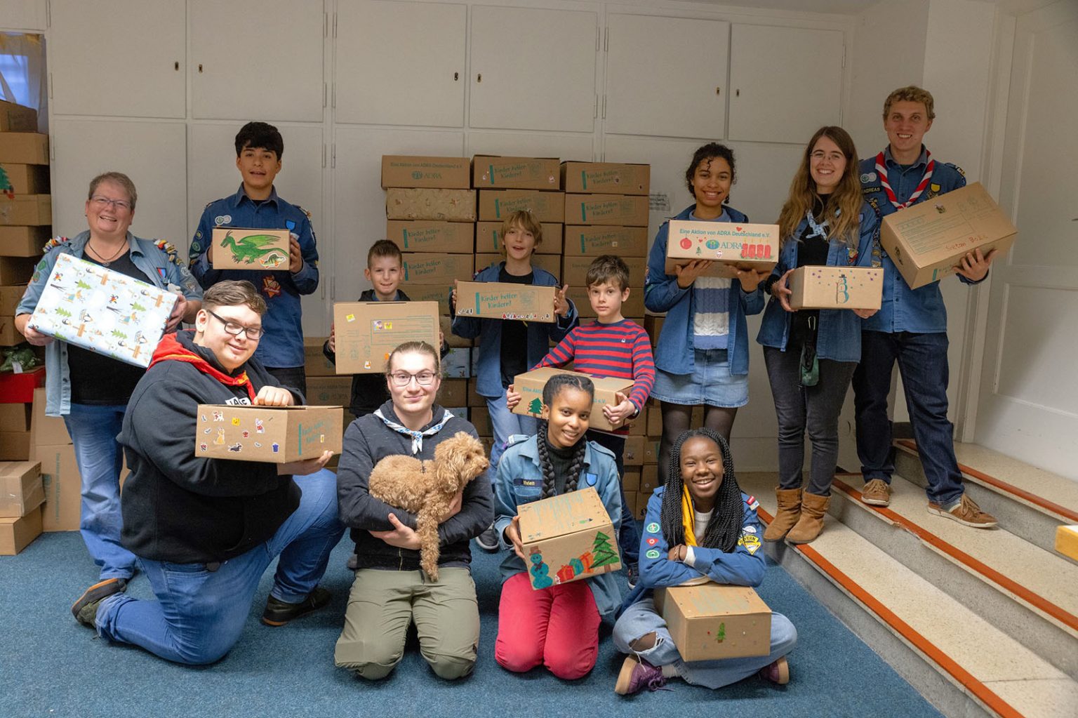 Die Pfadfinder Nymphenburg haben fleißig an- und eingepackt. Foto: Michael Laschak