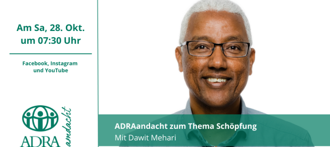 Dawit Mehari hält einen Vortrag zum Thema „Schöpfung“ bei einer Veranstaltung von ADRA am 28. Oktober 2023.